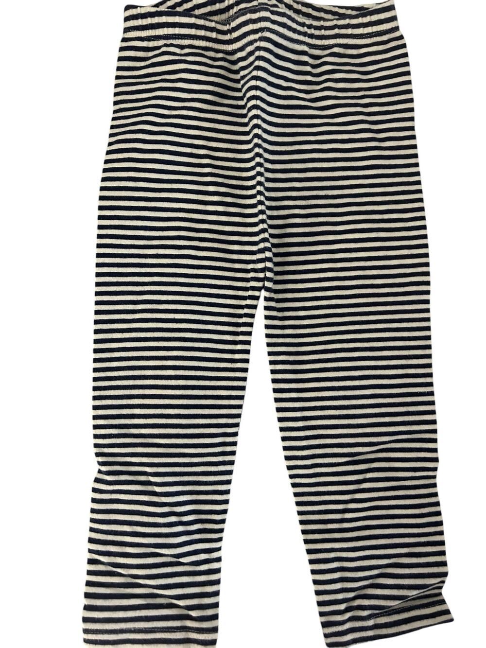Hanna Andersson Navy blue stripe leggings size 2